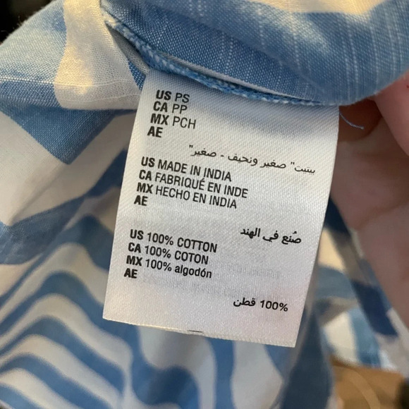 NWT Style & Co. Blue and White Striped Button Down Shirt - Picture 8 of 8